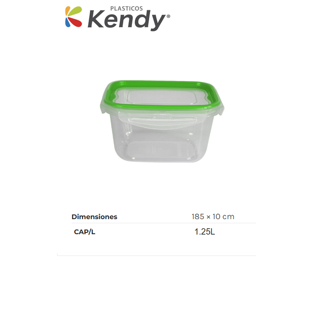 Hermético Kendyfresh Rectangular Nº2 Alta 1