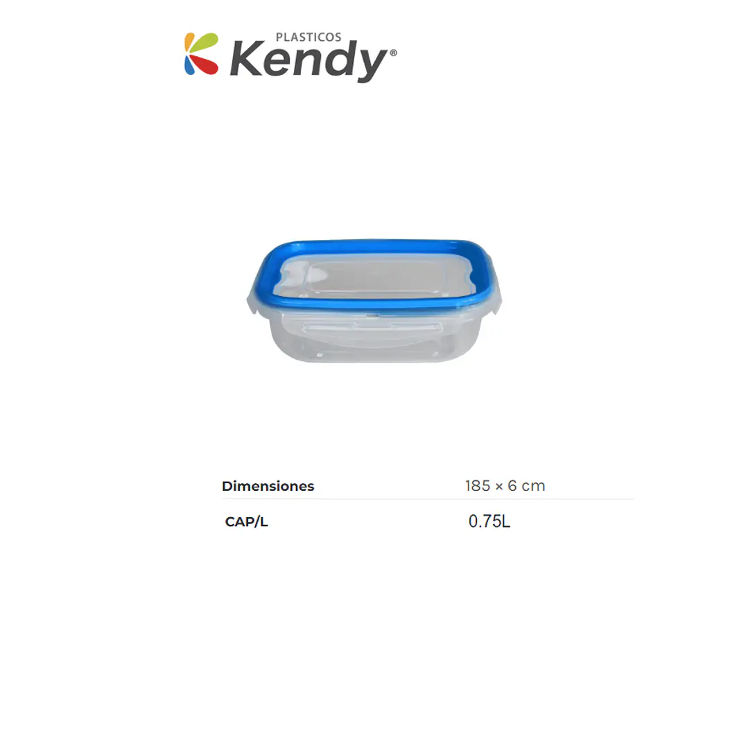 Hermético Kendyfresh Rectangular Nº2 Baja 1