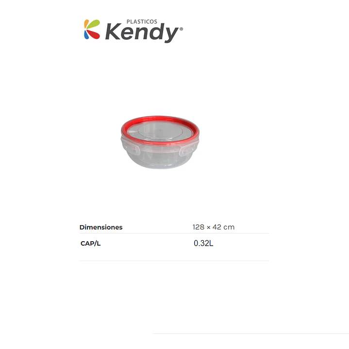 Hermético Kendyfresh Redonda Nº1 Baja  1