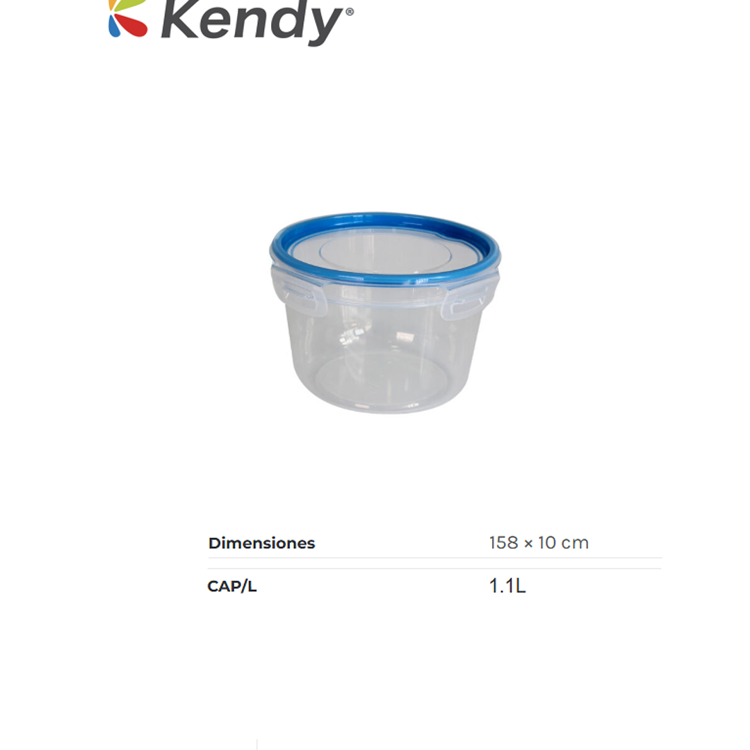 Hermético Kendyfresh Redonda Nº2 Alta 1