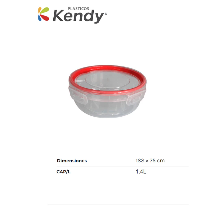 Hermético Kendyfresh Redonda Nº3 Baja 1