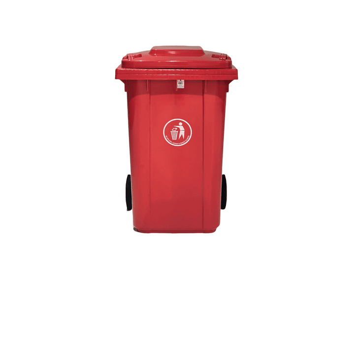 Basurero 360 Lts C/Ruedas Rojo 1