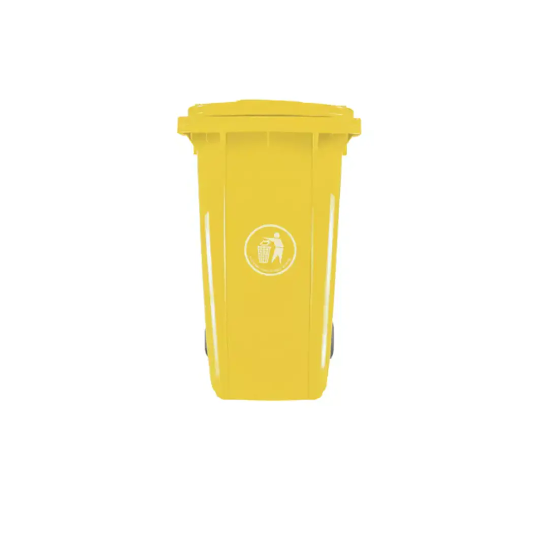 Basurero 240 Lts C/Ruedas Amarillo 1
