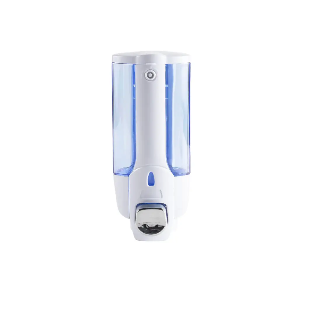 Dispensador Jabón Plástico Blanco-Celeste 1