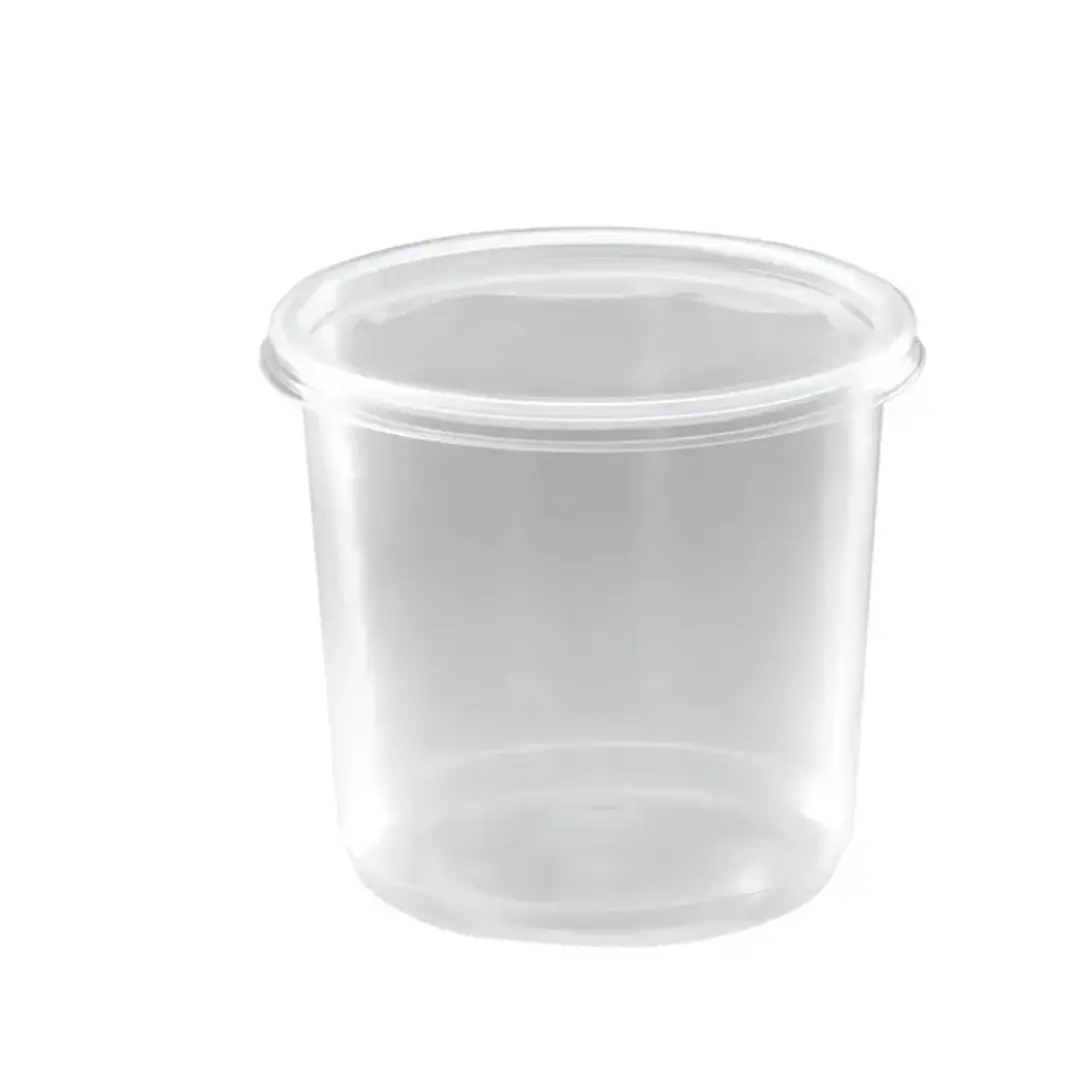 Pote Transparente 24 OZ C/Tapa 1