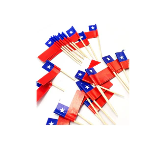 Adorno Mini Toppers Banderita x 25 unid
