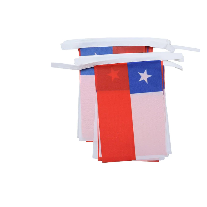 Tira Bandera Chilena 14x21 *3.5 Mts 2
