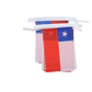 Tira Bandera Chilena 14x21 *3.5 Mts - Miniatura 2