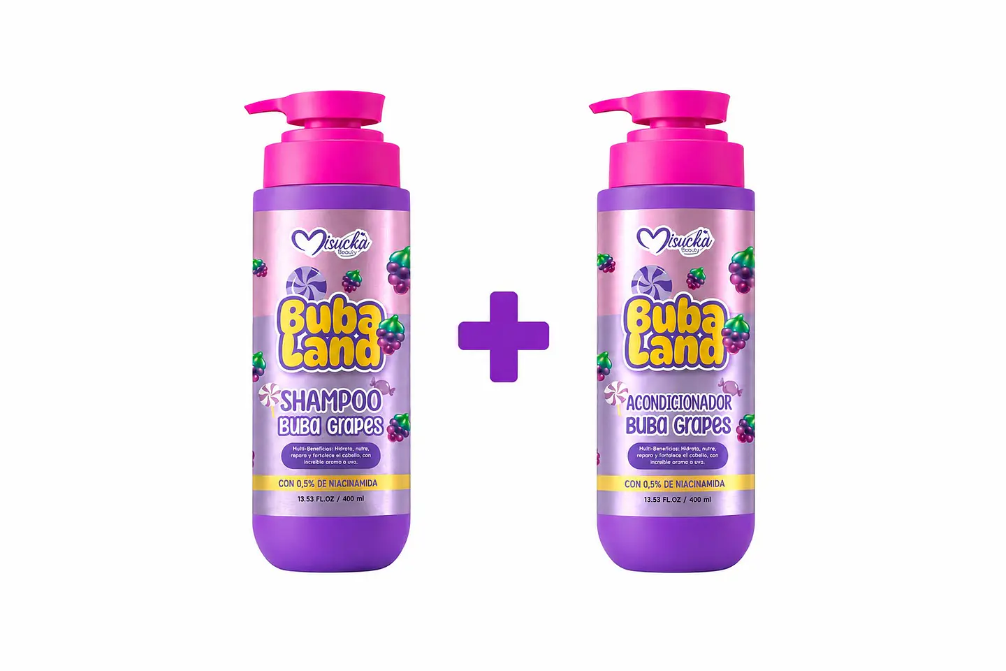 Misucka Pack Shampoo + Acondicionador Buba Land Buba Grapes 1
