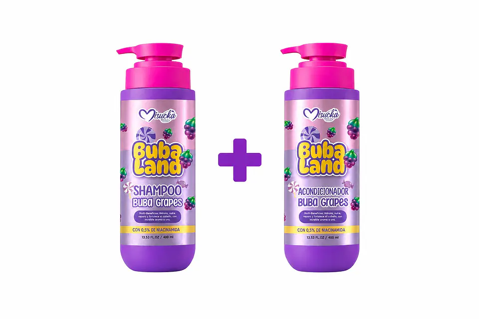 Misucka Pack Shampoo + Acondicionador Buba Land Buba Grapes 1