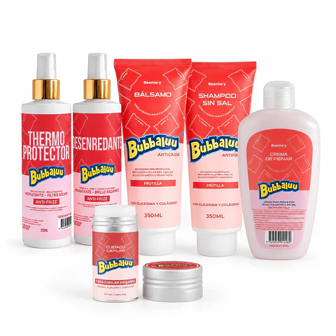 Bubbaluu Pack Completo Cuidado Capilar Frutilla