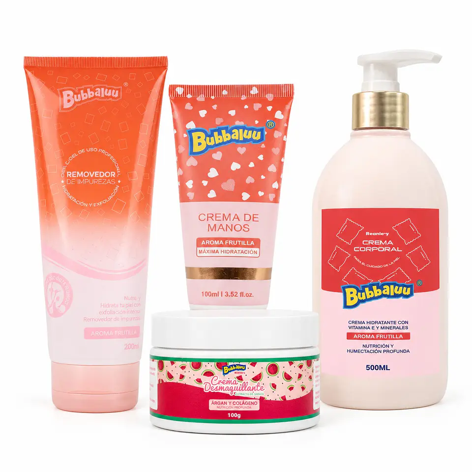 Bubbaluu Pack Hidratación y Limpieza Frutilla 1
