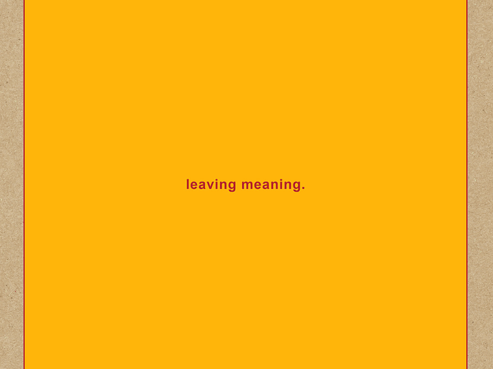 SWANS - Leaving Meaning 1
