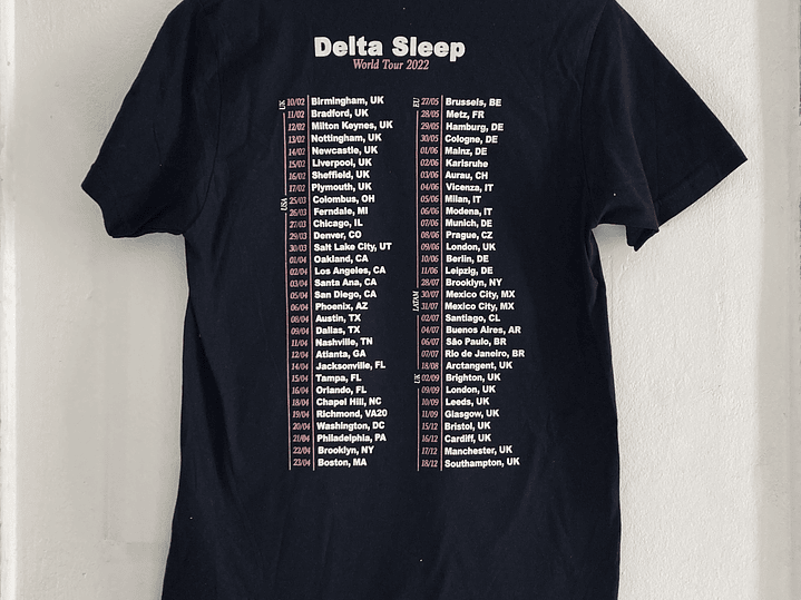 Delta Sleep - Polera Tour 2022 2