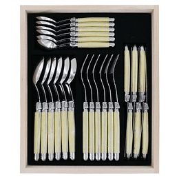 Set de 24 cubiertos Laguiole by Andre Verdier color Hueso