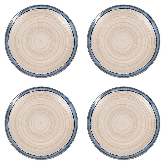 Set 4 Platos NATURE BLUE SAND