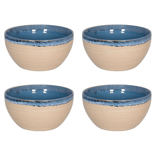 Set 4 Bowl NATURE BLUE SAND