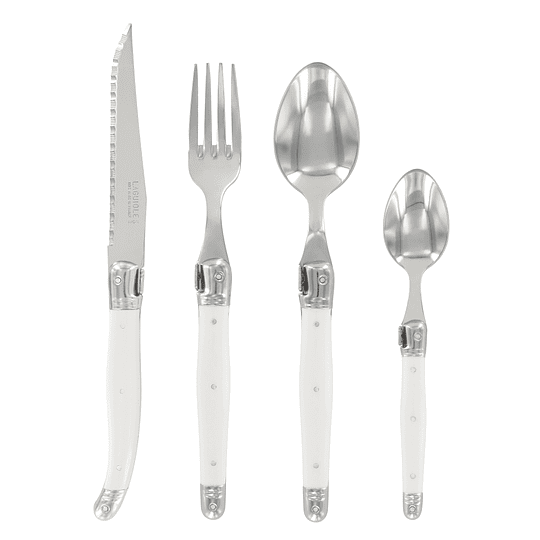 Set de 24 cubiertos Laguiole by Andre Verdier color Blanco