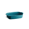 Fuente para horno rectangular pequeña azul