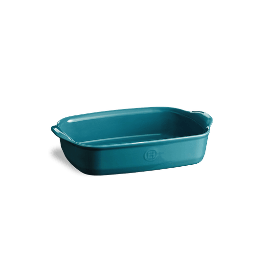 Fuente para horno rectangular pequeña azul