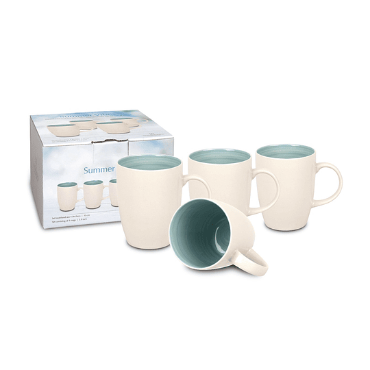 SET 4 MUGS SUMMER VIBES