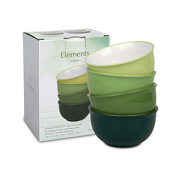 Set 4 Bowls c /caja de Regalo Elements "Jungle"