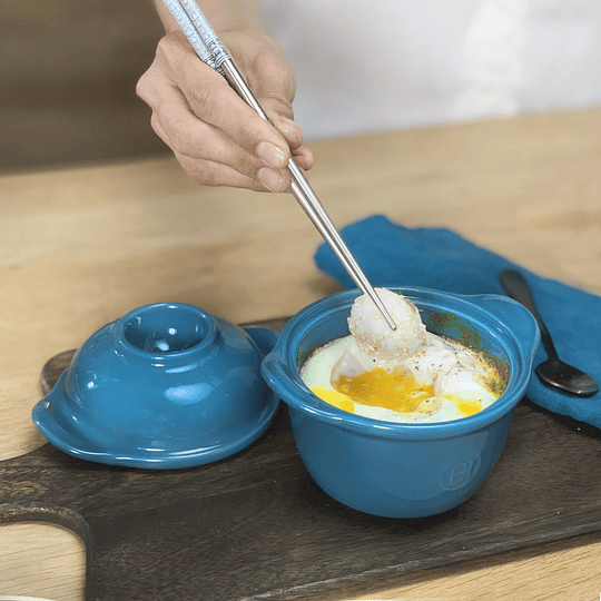 Mini Cocotte con posa huevo Blue