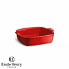 Fuente para horno cuadrada roja
