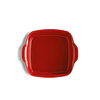 Fuente para horno cuadrada roja