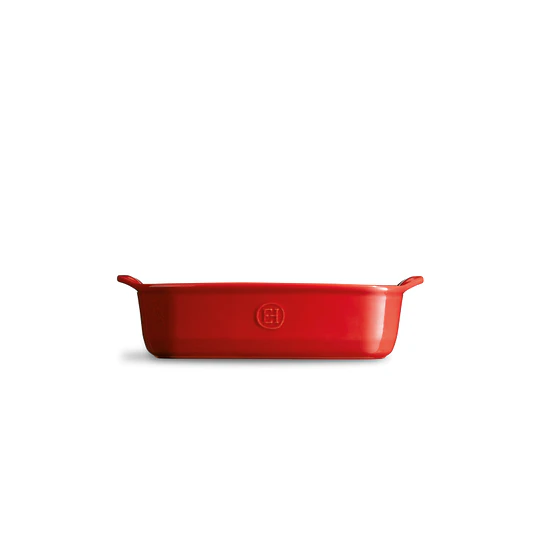 Fuente para horno cuadrada roja