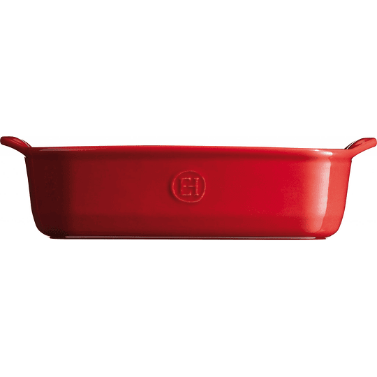 Fuente para horno rectangular individual roja