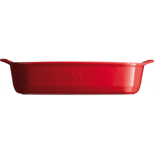 Fuente para horno rectangular pequeña roja