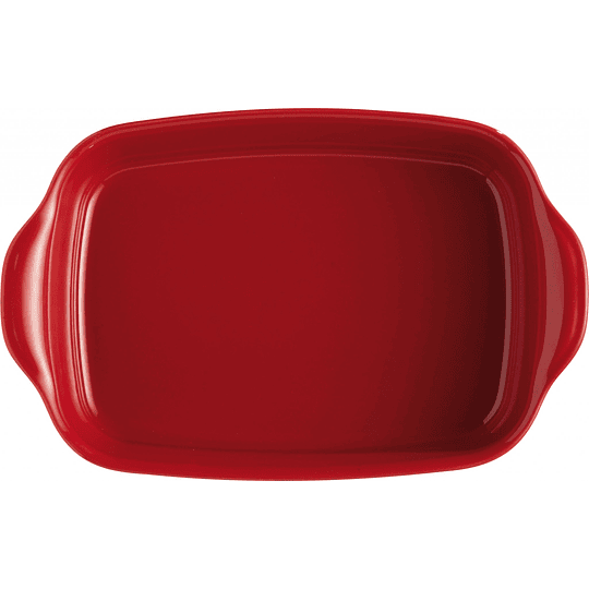 Fuente para horno rectangular pequeña roja