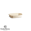 Fuente para horno rectangular individual crema