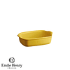 Fuente para horno rectangular individual amarilla