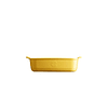 Fuente para horno rectangular individual amarilla