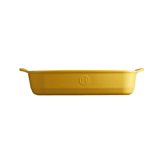 Fuente para horno rectangular mediana amarilla