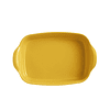 Fuente para horno rectangular mediana amarilla