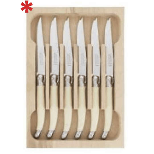 Set Cuchillos postre color ivory Laguiole by Andre Verdier