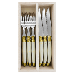 Set Parrillero Laguiole by Andre Verdier RETRO IVORY