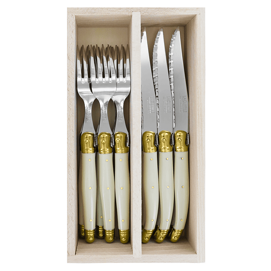 Set Parrillero Laguiole by Andre Verdier RETRO IVORY