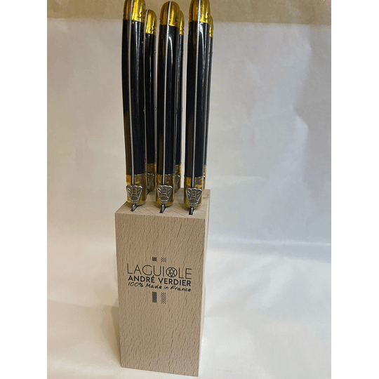 Set 6 cuchillos RETRO NEGRO 