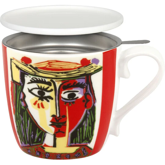 Mug c/tapa Picasso Femme Au Chapeau