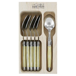 Set 6 cucharas postre color hueso Laguiole by Andre Verdier