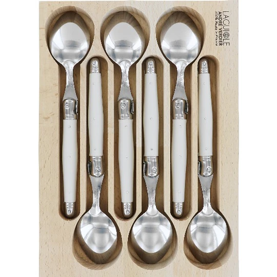 Set 6 unid. cucharas te blanco Laguiole by Andre Verdier