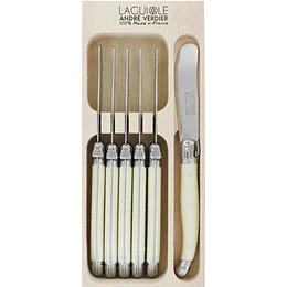 Set 6 cuchillos mantequilla ivory Laguiole by André Verdier
