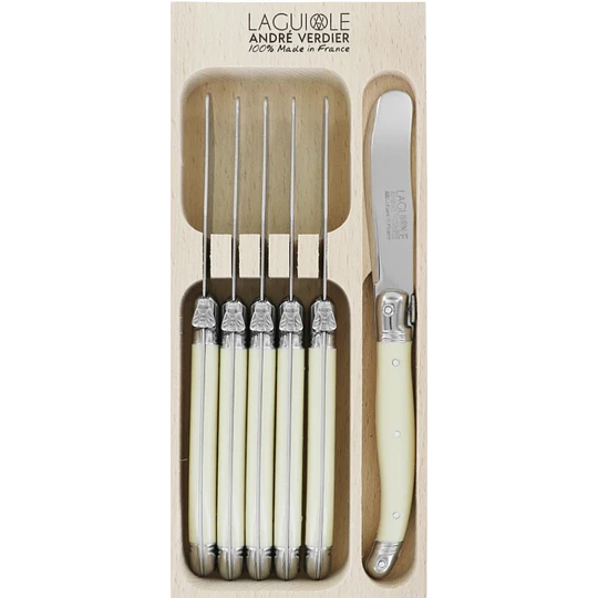 Set 6 cuchillos mantequilla ivory Laguiole by André Verdier