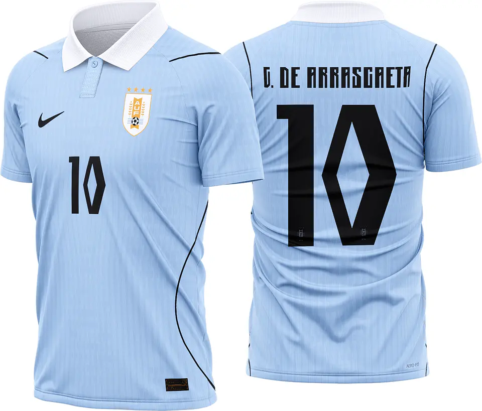 Arte Camisa Uruguai 2026 + Fonte 1