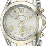 Reloj de cuarzo para dama U.S. Polo Assn. en 2 tonos