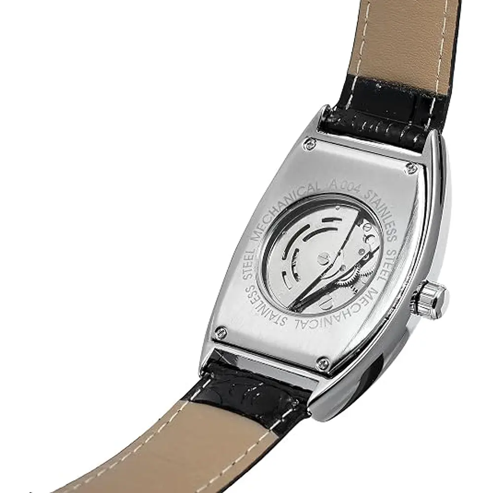 Reloj automático para hombre, marca Forsining, clásico de lujo, función de fecha, forma de Tonneau